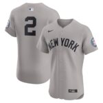 Derek Jeter New York Yankees Nike Road 2020 Hall of Fame Induction Patch Elite Player Jersey - Gray - 49Native