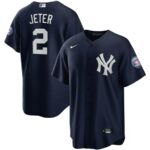 Derek Jeter New York Yankees Nike 2020 Hall of Fame Induction Alternate Replica Player Name Jersey - Navy - 49Native