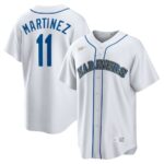 Edgar Martinez Seattle Mariners Nike Home Cooperstown Collection Replica Player Jersey - White - 49Native