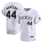 Elehuris Montero Colorado Rockies Nike Home Limited Player Jersey - White - 49Native