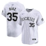 Elias Diaz Colorado Rockies Nike Home Limited Player Jersey - White - 49Native