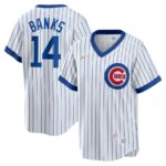 Ernie Banks Chicago Cubs Nike Home Cooperstown Collection Player Jersey - White - 49Native