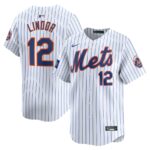 Francisco Lindor New York Mets Nike 2024 MLB World Tour London Series Home Limited Player Jersey - White - 49Native