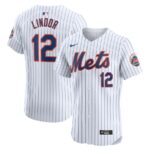 Francisco Lindor New York Mets Nike Home Elite Jersey - White - 49Native