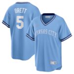 George Brett Kansas City Royals Nike Road Cooperstown Collection Player Jersey - Light Blue - 49Native