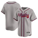 Atlanta Braves Nike Away Limited Jersey - Gray - 49Native