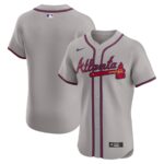 Atlanta Braves Nike Road Elite Jersey - Gray - 49Native
