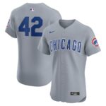 Chicago Cubs Nike Road 2024 Jackie Robinson Day Elite Jersey - Gray - 49Native