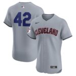 Cleveland Guardians Nike Road 2024 Jackie Robinson Day Elite Jersey - Gray - 49Native
