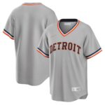 Detroit Tigers Nike Road Cooperstown Collection Team Jersey - Gray - 49Native