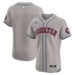 Houston Astros Nike Road Vapor Premier Elite Patch Jersey - Gray - 49Native