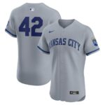 Kansas City Royals Nike Road 2024 Jackie Robinson Day Elite Jersey - Gray - 49Native