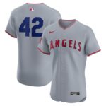 Los Angeles Angels Nike Road 2024 Jackie Robinson Day Elite Jersey - Gray - 49Native
