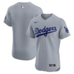 Los Angeles Dodgers Nike Alternate Vapor Premier Elite Patch Jersey - Gray - 49Native