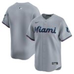 Miami Marlins Nike Road Limited Jersey - Gray - 49Native