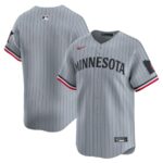 Minnesota Twins Nike Road Limited Jersey - Gray - 49Native