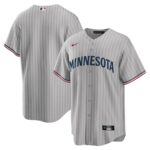 Minnesota Twins Nike Road Replica Team Jersey - Gray - 49Native