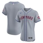 New York Mets Nike Road Vapor Premier Elite Patch Jersey - Gray - 49Native