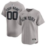 New York Yankees Nike Away Limited Custom Jersey - Gray - 49Native