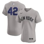 New York Yankees Nike Road 2024 Jackie Robinson Day Elite Jersey - Gray - 49Native