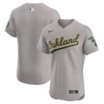 Oakland Athletics Nike Road Vapor Premier Elite Patch Jersey - Gray - 49Native