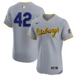 Pittsburgh Pirates Nike Road 2024 Jackie Robinson Day Elite Jersey - Gray - 49Native
