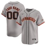 San Francisco Giants Nike Away Limited Custom Jersey - Gray - 49Native
