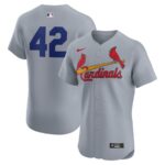 St. Louis Cardinals Nike Road 2024 Jackie Robinson Day Elite Jersey - Gray - 49Native