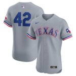 Texas Rangers Nike Road 2024 Jackie Robinson Day Elite Jersey - Gray - 49Native