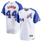 Hank Aaron Atlanta Braves Nike City Connect Retired Player Jersey - White - 49Native