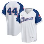 Hank Aaron Atlanta Braves Nike Home Cooperstown Collection Player Jersey - White - 49Native