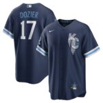 Hunter Dozier Kansas City Royals Nike City Connect Replica Player Jersey - Navy - 49Native