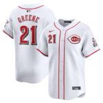 Hunter Greene Cincinnati Reds Nike Home Limited Player Jersey - White - 49Native