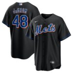 Jacob deGrom New York Mets Nike 2022 Alternate Replica Player Jersey - Black - 49Native