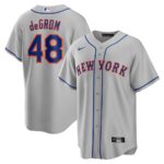 Jacob deGrom New York Mets Nike Road Replica Player Name Jersey - Gray - 49Native