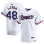 Jacob deGrom Texas Rangers Nike 2024 Gold Collection Limited Player Jersey - White - 49Native