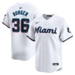 Jake Burger Miami Marlins Nike Home Limited Player Jersey - White - 49Native