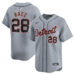 Javier Baez Detroit Tigers Nike Road Limited Player Jersey - Gray - 49Native