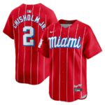 Jazz Chisholm Jr. Miami Marlins Nike City Connect Limited Player Jersey - Red - 49Native