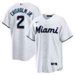 Jazz Chisholm Jr. Miami Marlins Nike Home Replica Player Jersey - White - 49Native