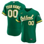 Oakland Athletics Nike Alternate Custom Jersey - Kelly Green - 49Native