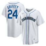 Ken Griffey Jr. Seattle Mariners Nike Home Cooperstown Collection Player Jersey - White - 49Native