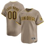 San Diego Padres Nike  Alternate Limited Custom Jersey - Khaki - 49Native