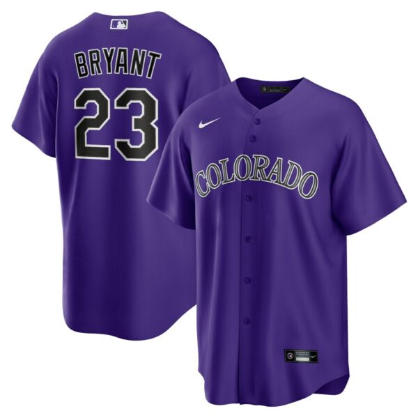 Kris Bryant Colorado Rockies Nike Alternate Replica Player Jersey - Purple - 49Native