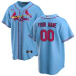 St. Louis Cardinals Nike Alternate Replica Custom Jersey - Light Blue - 49Native