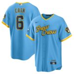 Lorenzo Cain Milwaukee Brewers Nike City Connect Replica Player Jersey - Powder Blue - 49Native