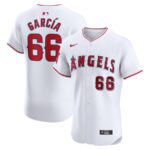 Luis Garcia Los Angeles Angels Nike Home Elite Player Jersey - White - 49Native