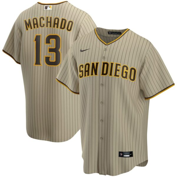 Manny Machado San Diego Padres Nike Alternate Replica Player Jersey - Tan - 49Native