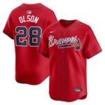 Matt Olson Atlanta Braves Nike Alternate Limited Player Jersey - Red - 49Native