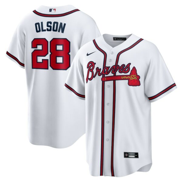 Matt Olson Atlanta Braves Nike Home Replica Player Jersey - White - 49Native